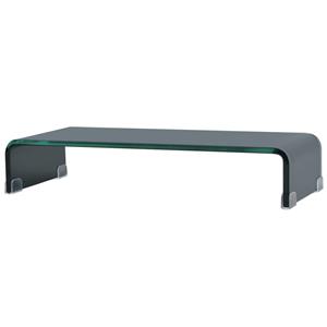 vidaXL TV-meubel/monitorverhoger zwart 60x25x11 cm glas