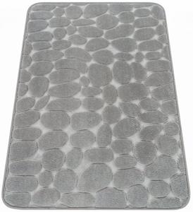 PACO HOME Badematte »Corby 256« , Höhe 13 mm, Badteppich, Uni Farben, Motiv Steine, Hoch-Tief Effekt