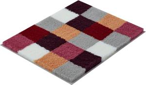 Kleine Wolke Badematte »Caro« , Höhe 25 mm, rutschhemmend beschichtet, fußbodenheizungsgeeignet, Kunstfaser, rechteckig, Badteppich, modernes Karo Muster, Pastell-Farben, waschba