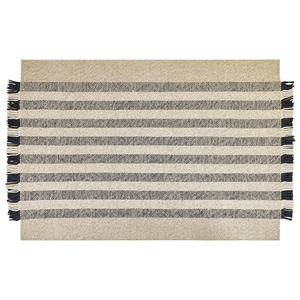 BELIANI Vloerkleed wol off-white/zwart 160 x 230 cm TACETTIN