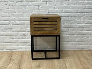Industrielemeubelshop Mangohouten nachtkastje Milou met lade