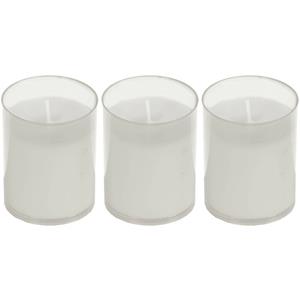 Candles by Spaas 3x Witte Kaars Navulling Voor Kaarsenhouder 5 X 6,5 Cm 24 Branduren tompkaarsen