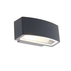 QAZQA Moderne Außenwandleuchte Graphit 14,3 cm IP44 - Latina