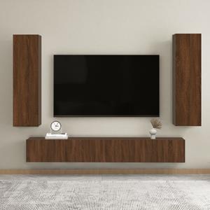VIDAXL Tv-wandschränke 2 Stk. Braun Eichen-optik 30,5x30x110 Cm