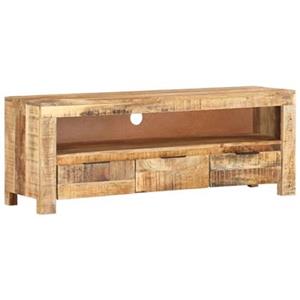vidaxl Tv-meubel 110x30x40 cm ruw mangohout