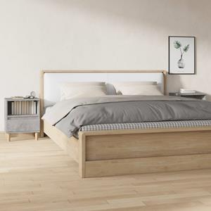 VidaXL Nachtkastjes 2 St 40x35x50 Cm Betongrijs