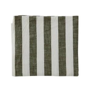 OYOY LIVING Gestreept Tafelkleed 200x140 cm Olijf