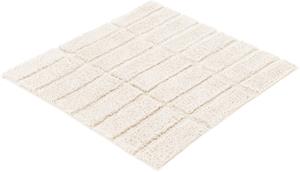 Kleine Wolke Badematte Tiles, Höhe 13 mm, rutschhemmend beschichtet, fußbodenheizungsgeeignet, Badteppich, Uni Farben, Hoch/Tief Effekt, rutschhemmend