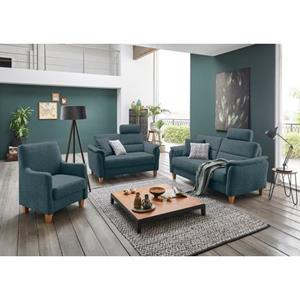 Home affaire 2-zitsbank Palmera Binnenveringsinterieur, stekkersysteem voor 2 hoofdsteunen (optioneel)