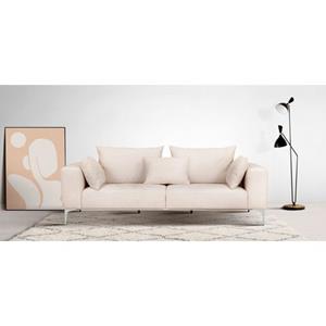 Guido Maria Kretschmer Home&Living 3-Sitzer "JANTE", mit chromfarbenen Füßen