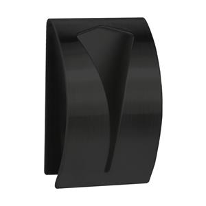 Handdoekhouder met plakstrip - RVS - Zwart