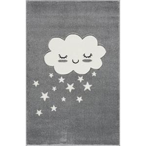 LIVONE Kids love Rugs CLOUD zilvergrijs/wit