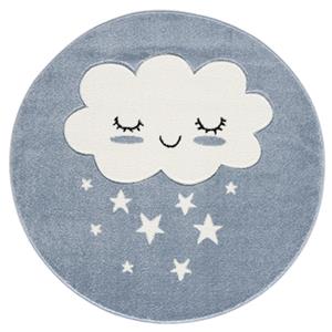 LIVONE Kids love Rugs CLOUD Round balu/wit