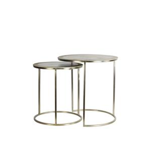 Light & Living  Bijzettafel - Talca - Ø40x45+ø50x52 Cm etaal - Goud et Van 2