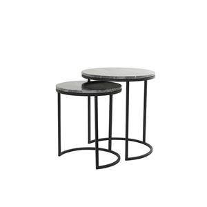 Light & Living  Bijzettafel - Alfio - 49x49x53.5cm - Beton Steen - Bruin et Van 2