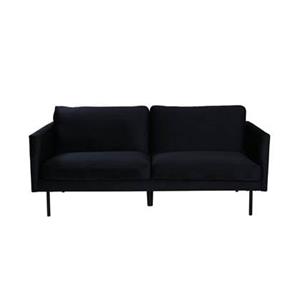 ebuy24 Sofa Zoom Sofa 2 Personen velour schwarz.