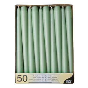 Conpax Candles 50x Stuks Dinerkaarsen Jade Groen 25 Cm - Dinerkaarsen