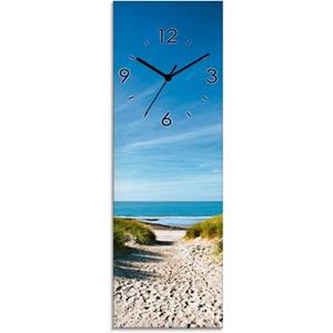 Artland Wandklok Strand met duinen en weg naar het water geluidloos, zonder tikkende geluiden, niet tikkend, geruisloos - naar keuze: radiografische klok of kwartsklok, moderne klok voor woonkamer, ke