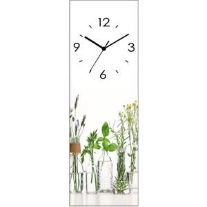 Artland Wandklok Glazen klok oliën met kruiden in vele afmetingen & productsoorten - artprint van aluminium / artprint voor buiten, artprint op linnen, poster, muursticker / wandfolie ook geschik