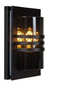 Lucide PRIVAS - Wandlamp Buiten - 1xE27 - IP44 - Zwart