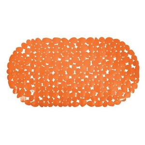 Msv Douche/bad Anti-slip Mat Badkamer - Pvc - Oranje - 35 X 68 Cm