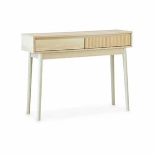 sweeek - Houten consoletafel, 2 laden - linear