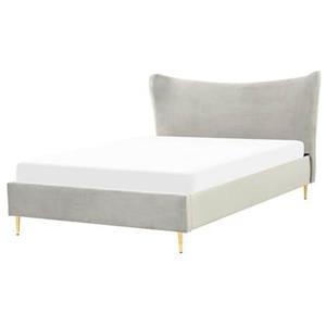 Beliani CHALEIX Bed Grijs 160x200