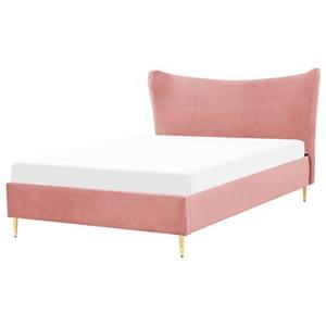 Beliani CHALEIX Bed Roze 140x200