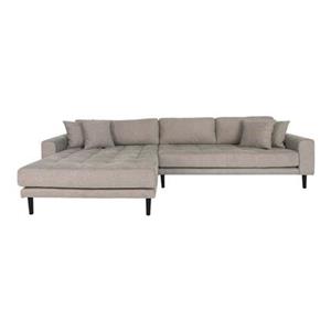 Hioshop Lido bank bank met chaise longue links gericht 4 kussens