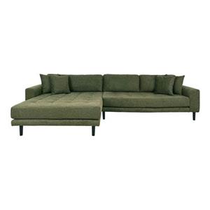 Hioshop Lido bank bank met chaise longue links gericht 4 kussens