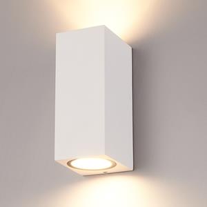 Hofronic Selma dimbare LED wandlamp - Up & Down light - IP65 - excl. GU10 lichtbron - Wit - Binnen en buiten - 3 jaar garantie