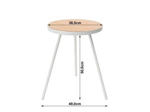 Yamazaki Round side table - Tower - White