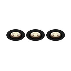 Philips IMPALA Inbouwspot LED 3x6W|400lm Rond Zwart