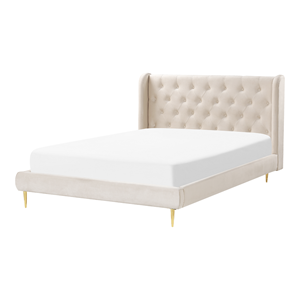 Beliani FORBACH Bed Beige 140x200