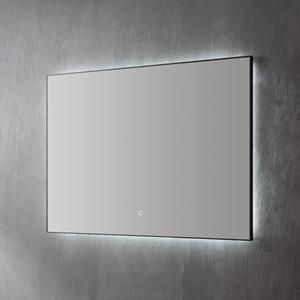 Sanilux Spiegel  Daigi Decor Met Indirecte LED Verlichting 3 Kleur Instelbaar En Dimbaar 140 Mat Zwart 