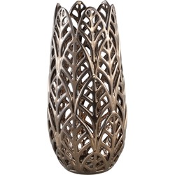 PTMD Collection PTMD Lika Bronze glazed ceramic stormlight open round L