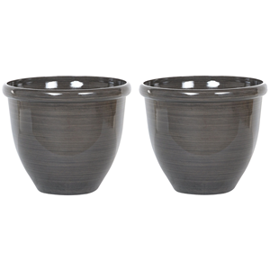 BELIANI Bloempot set van 2 bruin ⌀ 44 cm TESALIA