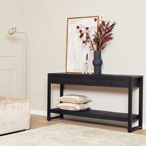 Starfurn Zwarte sidetable Britt Black | 150 cm