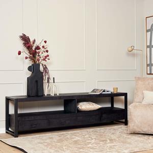 Starfurn Zwart tv meubel Britt Black met lades | 220 cm