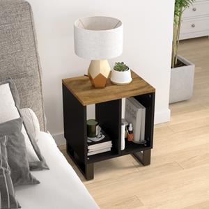VidaXL Bijzettafel 40x31x46 Cm Massief Mangohout En Bewerkt Hout