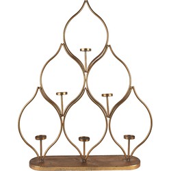 Clayre & Eef Kandelaar 76 cm Koperkleurig Metaal Lantaarn