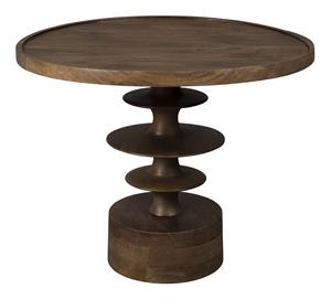 Dutchbone Ronde Salontafel Cath Mangohout, 66cm - Bruin