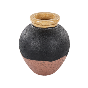 BELIANI Decoratieve vaas terracotta zwart/roze 31 cm DAULIS