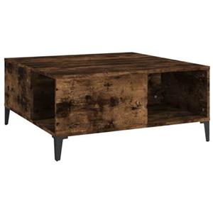 VidaXL Salontafel 80x80x36,5 cm bewerkt hout gerookt eikenkleurig