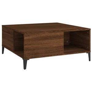VidaXL Salontafel 80x80x36,5 cm bewerkt hout bruineikenkleurig