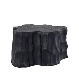 PTMD Fennah Black matt alu sidetable tree wood shape S