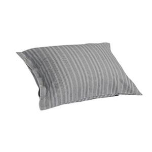 Yumeko kussensloop velvet flanel grey/blue stripe 50x60