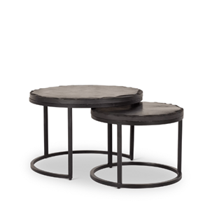 Starfurn Salontafel set Ora | Zwart kadappa stone 60-45 cm