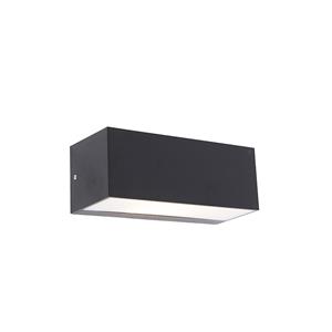 QAZQA Smarte moderne Wandleuchte schwarz IP65 inkl. Wifi A60 Lichtquelle - Houks