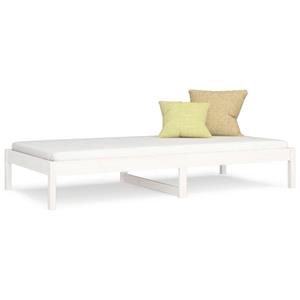 Slaapbank 90x190 cm massief grenenhout wit